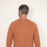 Weatherproof Vintage Waffle Crewneck Raglan Sweater for Men in Orange