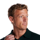 Weatherproof Cotton Cashmere Sweater Polo Shirt for Men in Pin Green