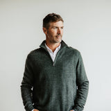 Weatherproof Vintage Quarter Zip Sweater for Men in Green