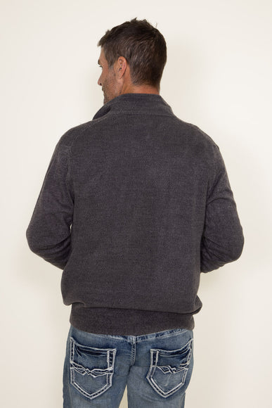 Weatherproof Vintage Quarter Zip Sweater for Men in Dark Heather Grey