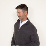 Weatherproof Vintage Quarter Zip Sweater for Men in Dark Heather Grey