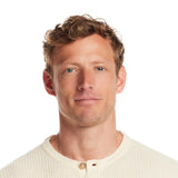 Weatherproof Vintage Vertical Stitch Button Henley for Men in Natural