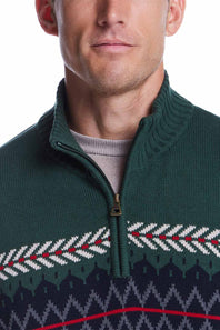 weatherproof-vintage-sweater-zip-neck-men-green-F2540571GK-1