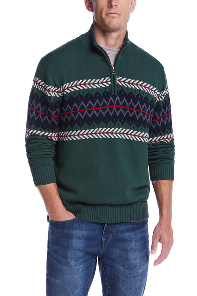weatherproof-vintage-sweater-zip-neck-men-green-F2540571GK-3