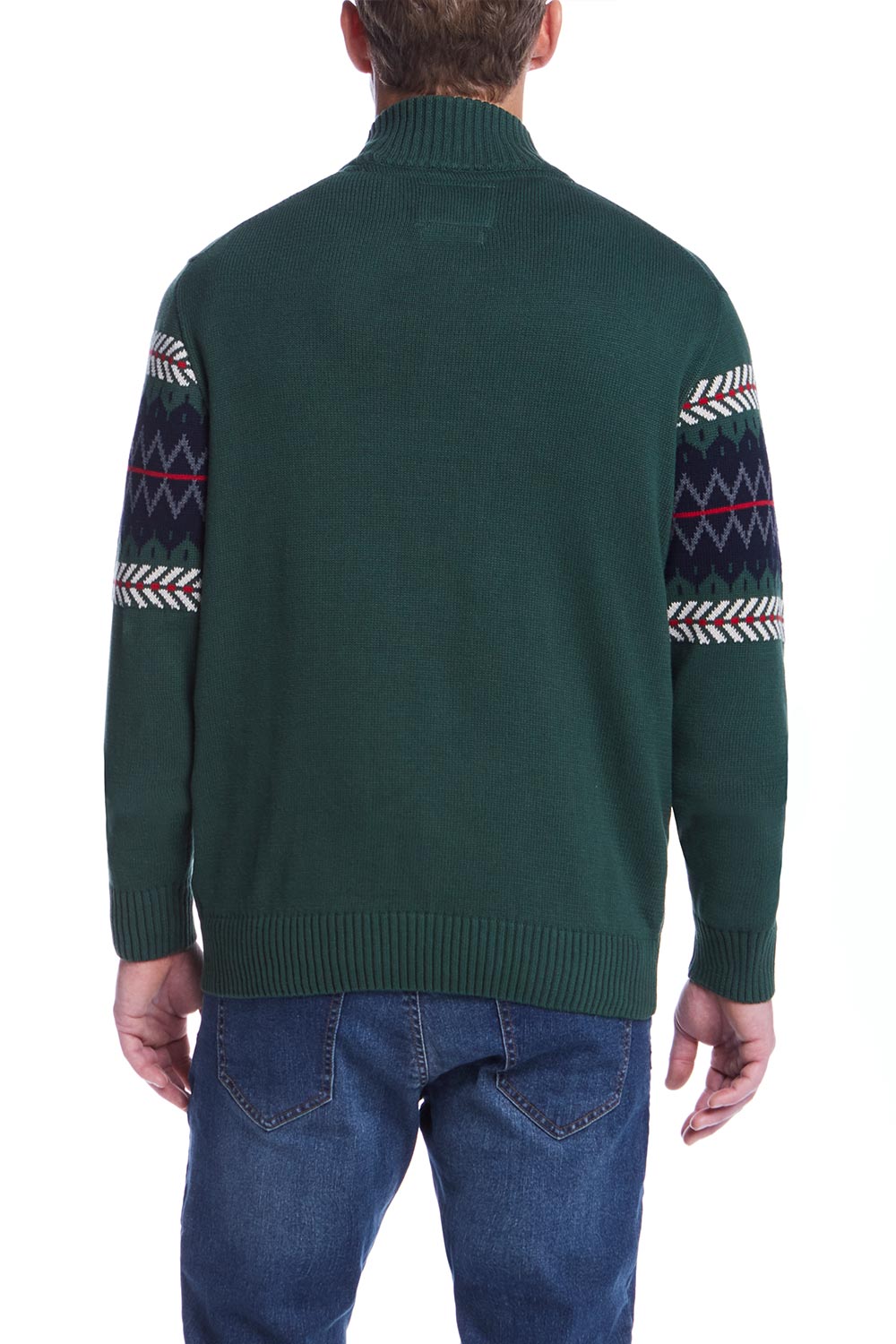 weatherproof-vintage-sweater-zip-neck-men-green-F2540571GK-4