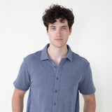 Weatherproof Vintage Twill Button Up for Men in Navy 