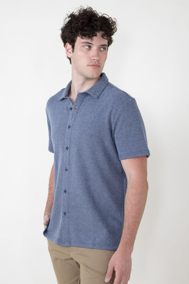 Weatherproof Vintage Twill Button Up for Men in Navy 