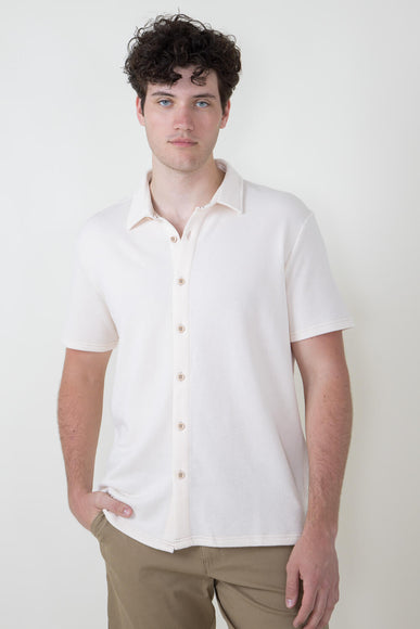 Weatherproof Vintage Twill Button Up for Men in White Cap