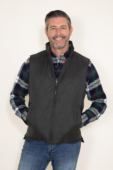  Weatherproof Vintage Flannel Lined Vest for Men in Grey