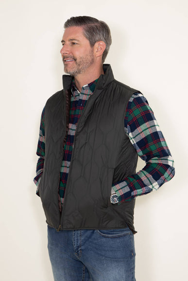  Weatherproof Vintage Flannel Lined Vest for Men in Grey
