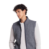 Weatherproof Vintage Knit Mock Neck Vest for Men in Blue