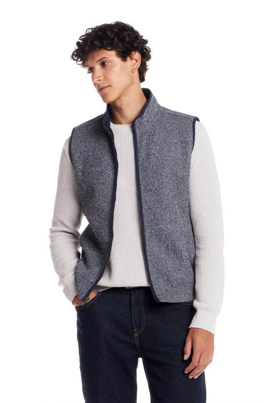 Weatherproof Vintage Knit Mock Neck Vest for Men in Blue