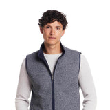 Weatherproof Vintage Knit Mock Neck Vest for Men in Blue