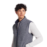 Weatherproof Vintage Knit Mock Neck Vest for Men in Blue