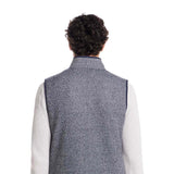 Weatherproof Vintage Knit Mock Neck Vest for Men in Blue