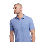 Weatherproof Vintage Waffle Polo Shirt for Men in Light Blue