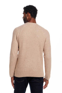 Weatherproof Vintage Waffle Donegal Sweater for Men in Beige