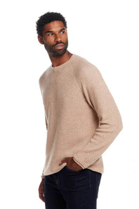 Weatherproof Vintage Waffle Donegal Sweater for Men in Beige