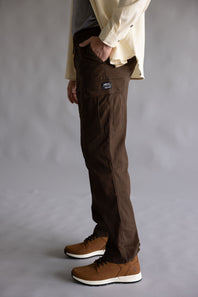 Open Bottom Cargo Pants for Men in Brown