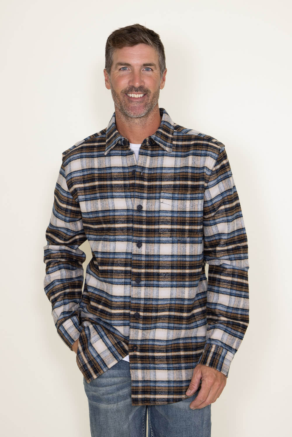 Weatherproof Vintage Flannel Shirt for Men in Orange at Glik's , L