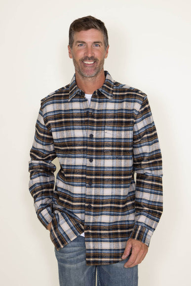 Weatherproof Vintage Lumber Jack Flannel Shirt Jacket for Men in Brown/Blue