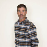 Weatherproof Vintage Lumber Jack Flannel Shirt Jacket for Men in Brown/Blue