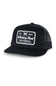 Whiskey Bent Black Top Trucker Hat for Men in Black
