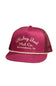 Whiskey Bent Sale Barn Trucker Hat for Men in Maroon