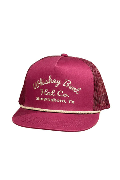 Whiskey Bent Sale Barn Trucker Hat for Men in Maroon