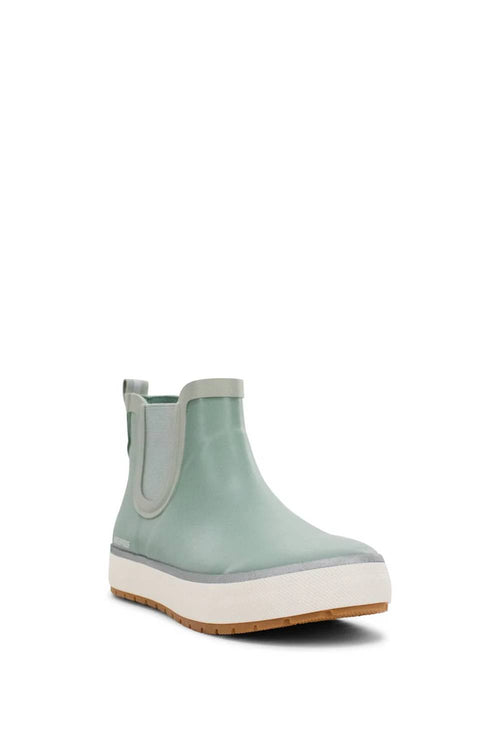 sage boot on white paper