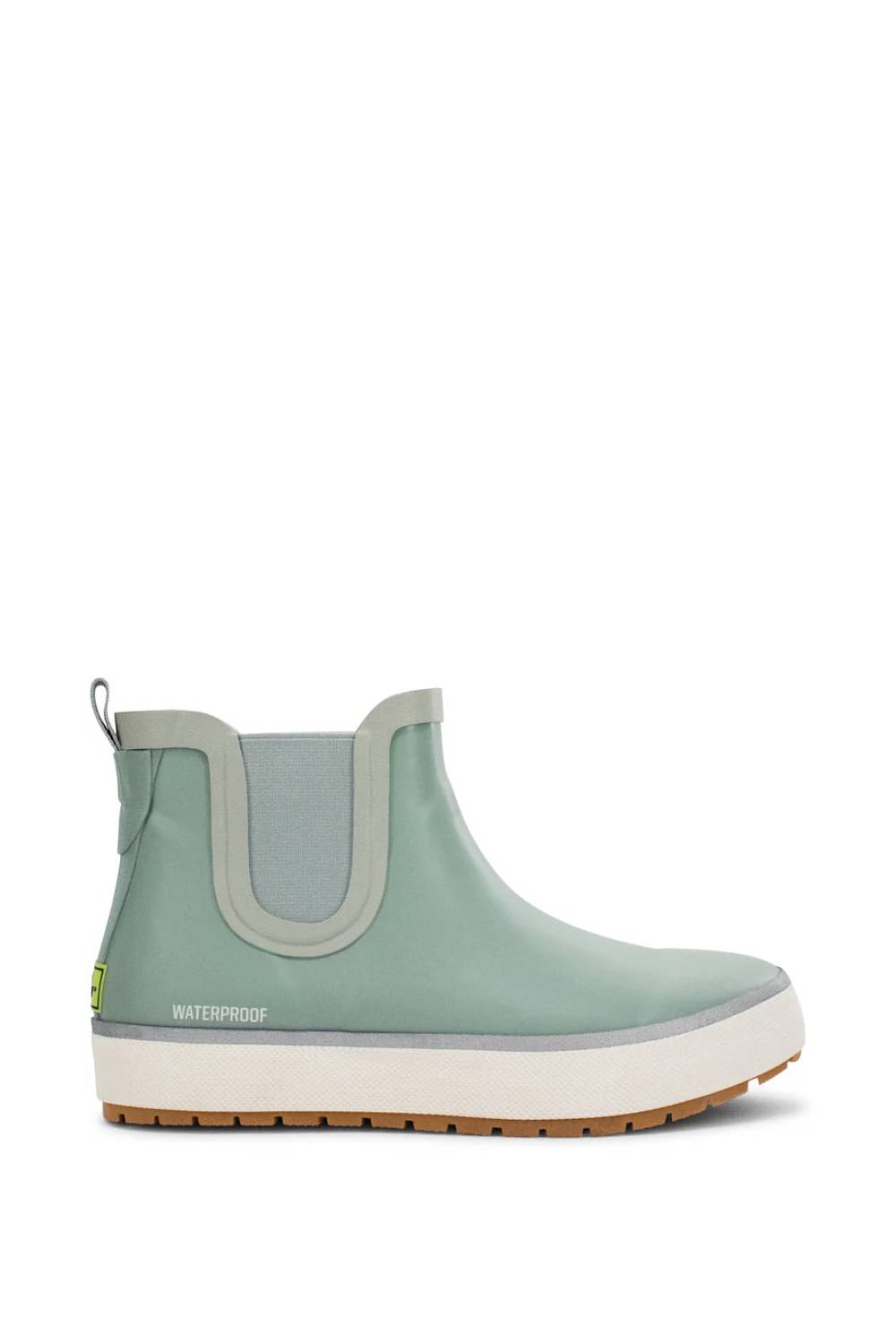 sage boot on white paper