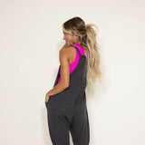 Harem Onesie Jumpsuit for Women in Charcoal