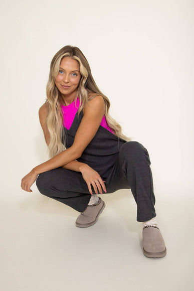 Harem Onesie Jumpsuit for Women in Charcoal