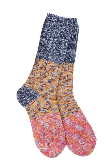 World's Softest Weekend Ragg Crew Socks for Women in Enchanted Multi