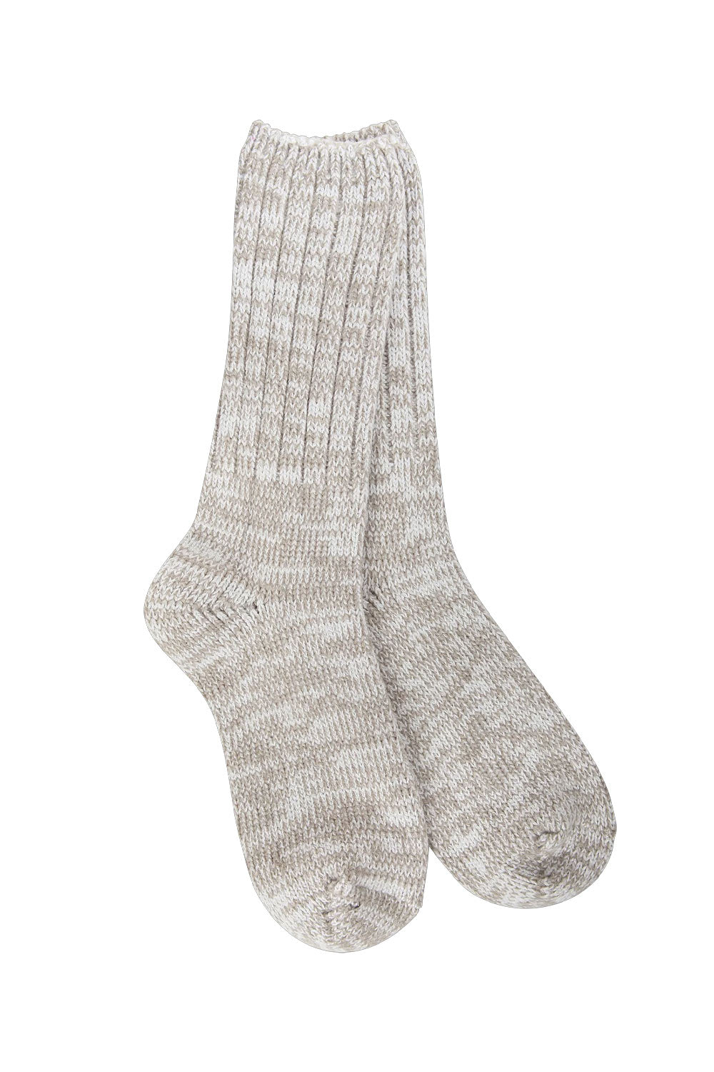 World's Softest Weekend Ragg Crew Socks for Women in Mushroom