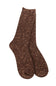 World's Softest Weekend Cotton Slub Marled Crew Socks for Women in Coffee