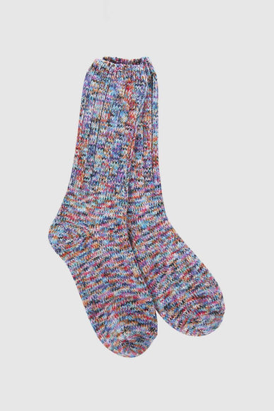 World's Softest Weekend Ragg Crew Socks for Women in Indigo 