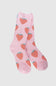 World's Softest Cozy Strawberry Crew Socks for Women in Pink