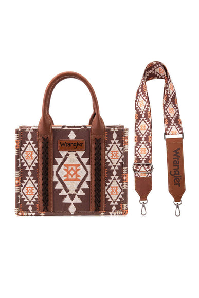 Wrangler Aztec Crossbody Tote Bag for Women in Brown