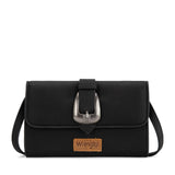 Wrangler Buckle Mini Wallet Crossbody for Women in Black