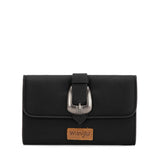 Wrangler Buckle Mini Wallet Crossbody for Women in Black