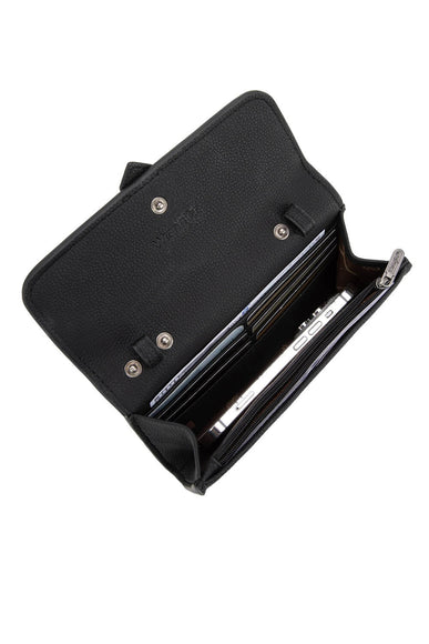 Wrangler Buckle Mini Wallet Crossbody for Women in Black