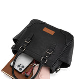 Wrangler Carry All Buckle Tote Crossbody for Women in Black