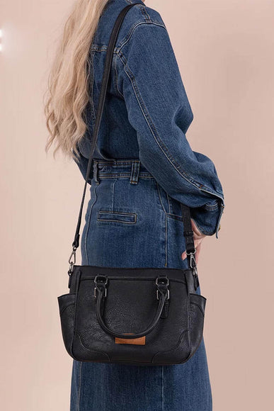 Wrangler Carry All Buckle Tote Crossbody for Women in Black