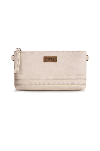 Wrangler Leather Mini Crossbody Purse for Women in Beige