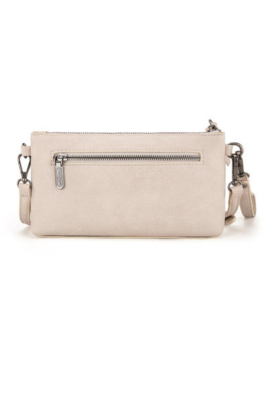 Wrangler Leather Mini Crossbody Purse for Women in Beige