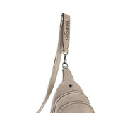 Wrangler Dual Zippered Crossbody Sling Bag for Women in Grey