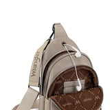 Wrangler Dual Zippered Crossbody Sling Bag for Women in Grey