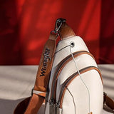 Wrangler Dual Zippered Crossbody Sling Bag for Women in Beige