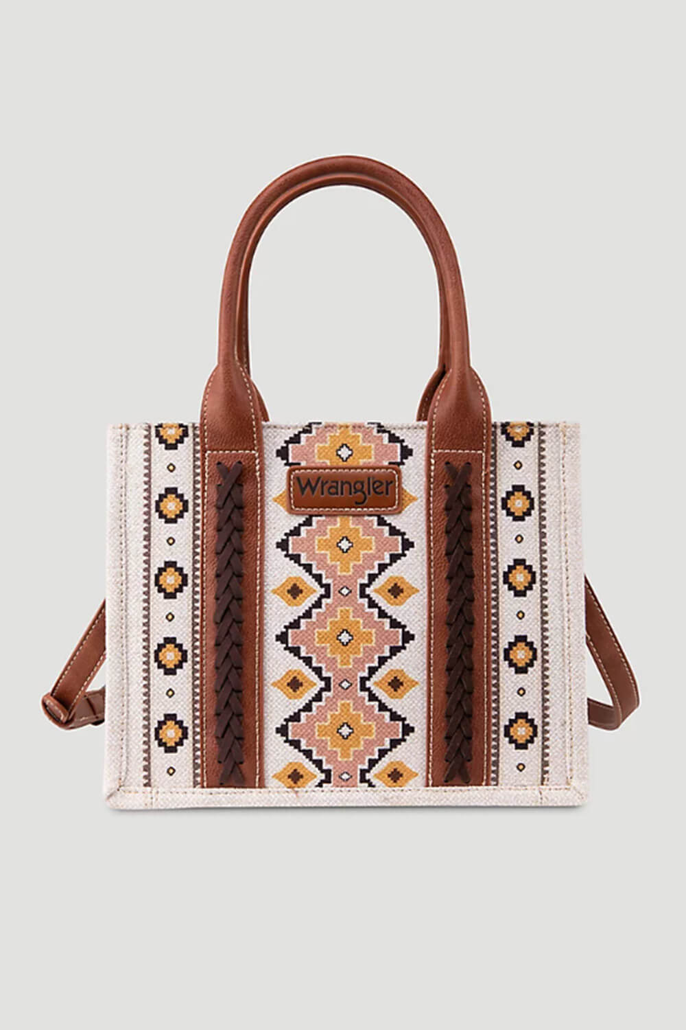 Wrangler Crossbody Tote Bag for Women in Pink/Yellow